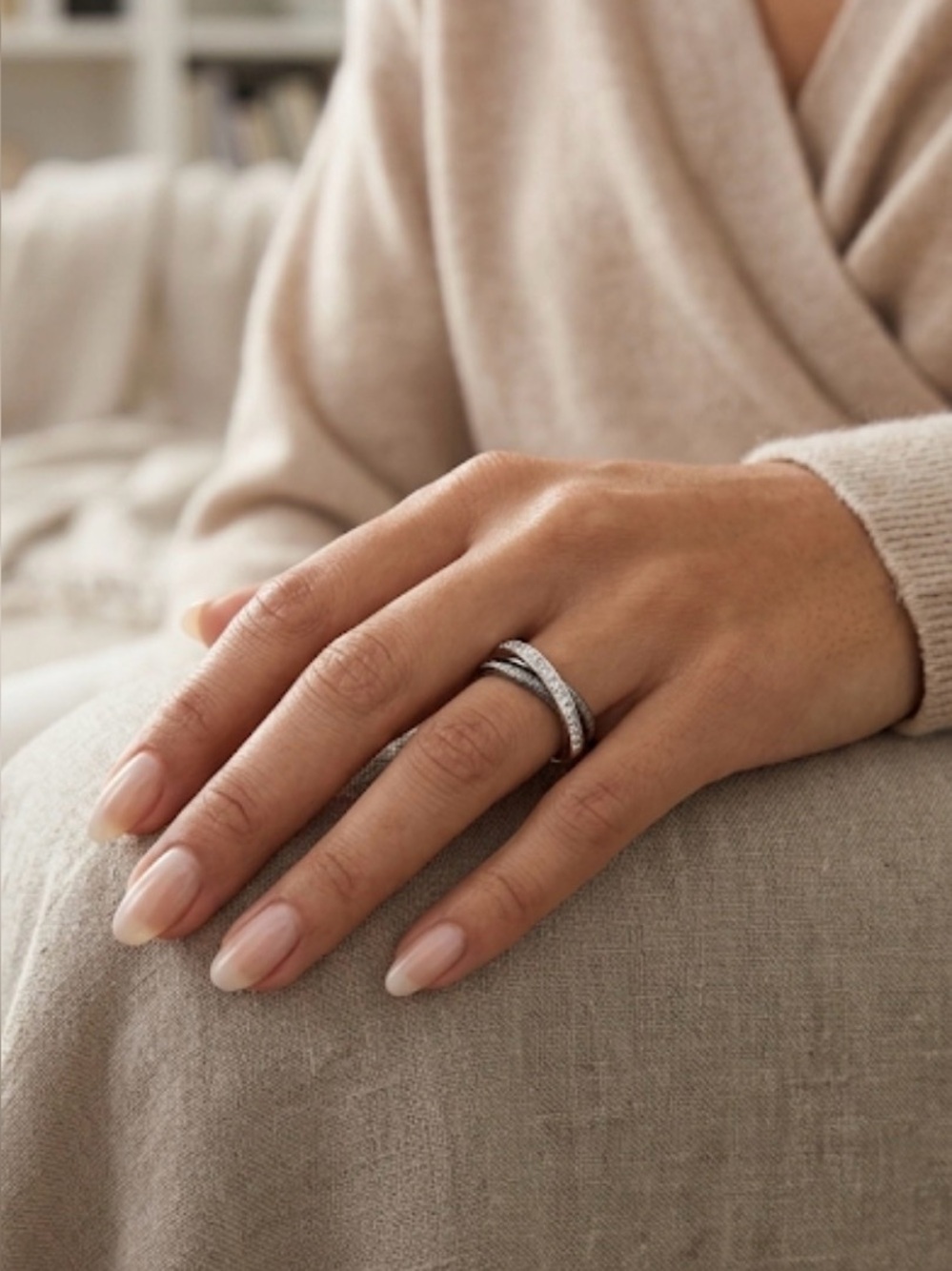 Sterling Silver 925 Crisscross Ring